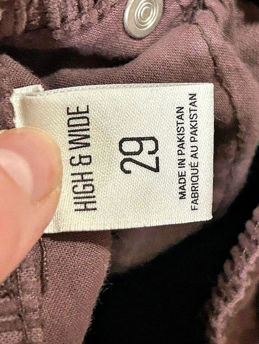 BDG High Rise Wide Leg Wide Leg Corduroy Pants Brown Waist 29 - Picture 7 of 11